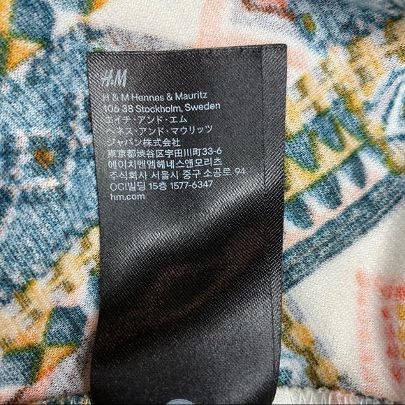 H & M Aztec Print Fit & Flare Sleeveless Racerback Dress Size Small - Picture 9 of 9